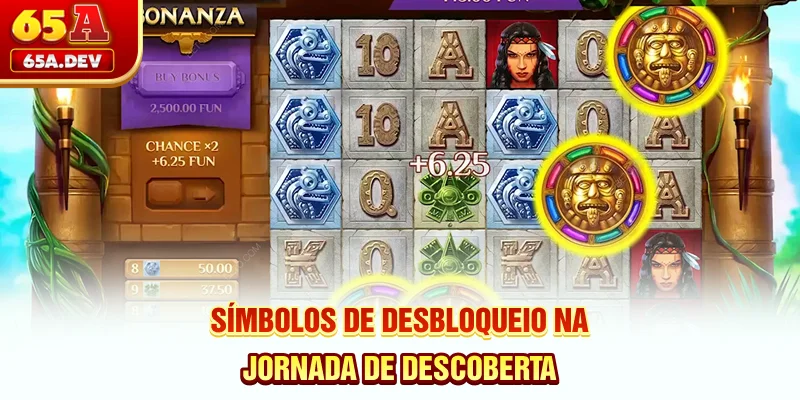 Símbolos de desbloqueio na jornada de descoberta